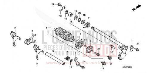 BARILLET DE SELECTION CBR1000RR8 de 2008